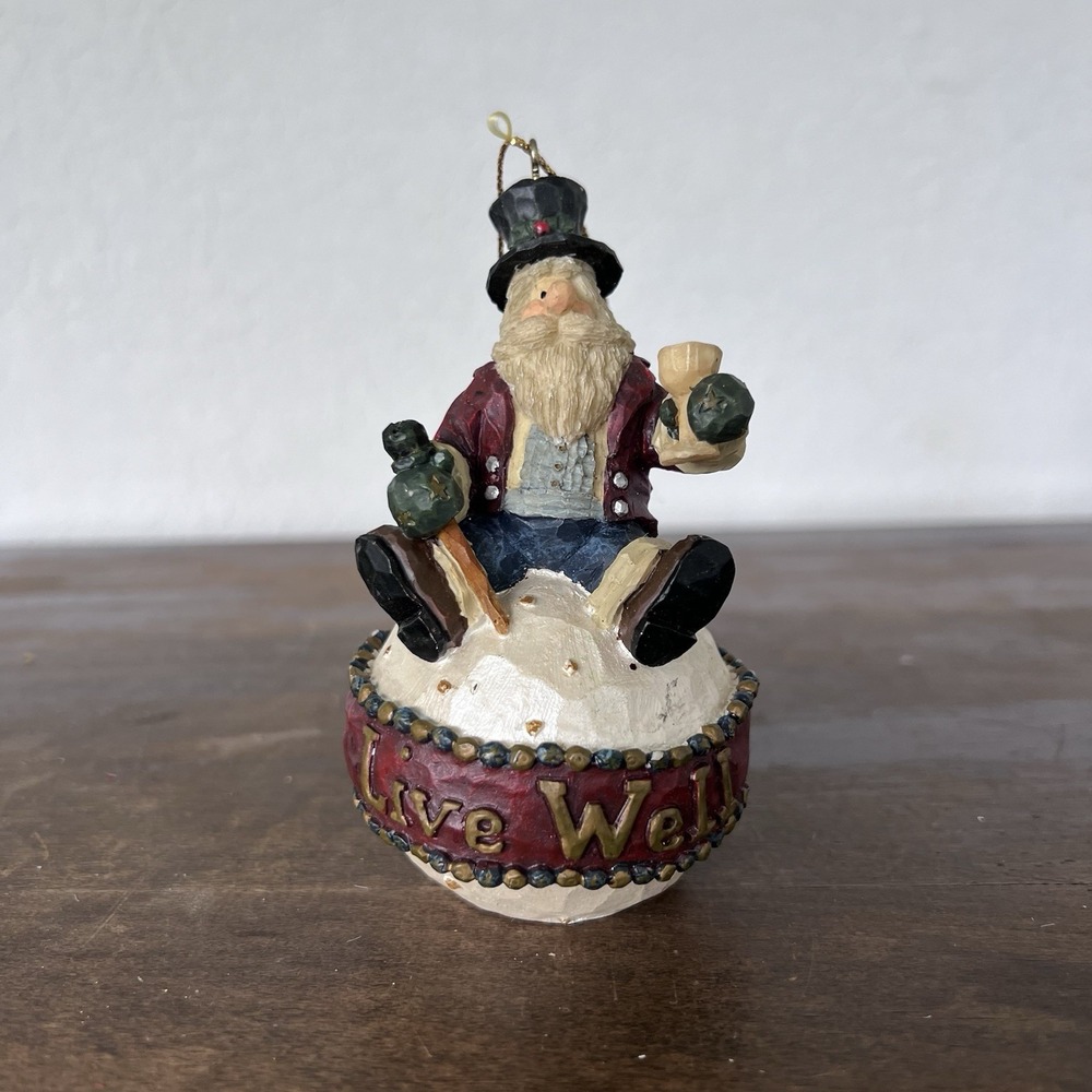 BOYDS CARVERS CHOICE SANTA CHRISTMAS ORNAMENT RITZNICK LIVE WELL‎ 1999